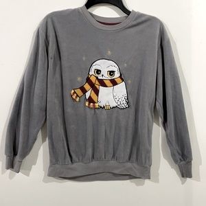 Harry Potter Hedwig Soft Velour Sweatshirt S